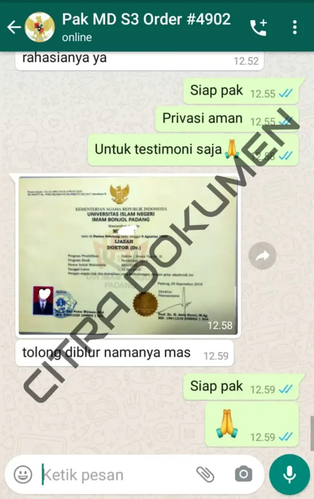 testimoni ijazah asli 2